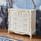 Classic White Wooden Dresser with Storage Chest
