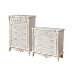 Classic White Wooden Dresser with Storage Chest