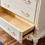Classic White Wooden Dresser with Storage Chest