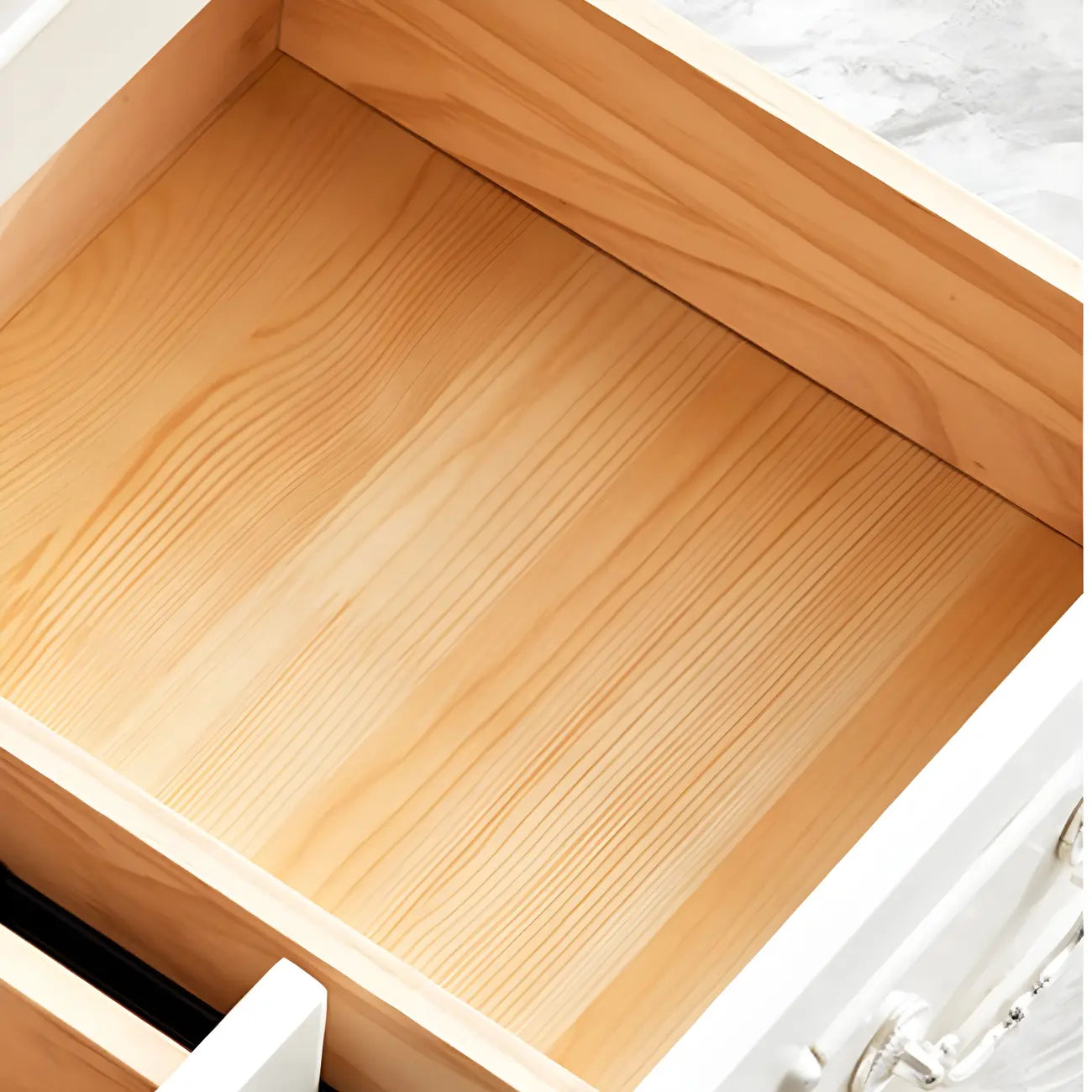 Classic White Wooden Dresser with Storage Chest