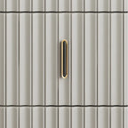 Elegant Gray Wooden Dressers & Chests with Gold Handles