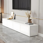 63 White Wooden Cable Management TV Stand with Drawers
