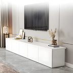 63 White Wooden Cable Management TV Stand with Drawers