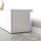 63 White Wooden Cable Management TV Stand with Drawers