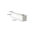 63 White Wooden Cable Management TV Stand with Drawers