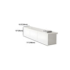 63 White Wooden Cable Management TV Stand with Drawers