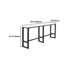 Rectangular White Marble Top Bar Tables with Iron Base