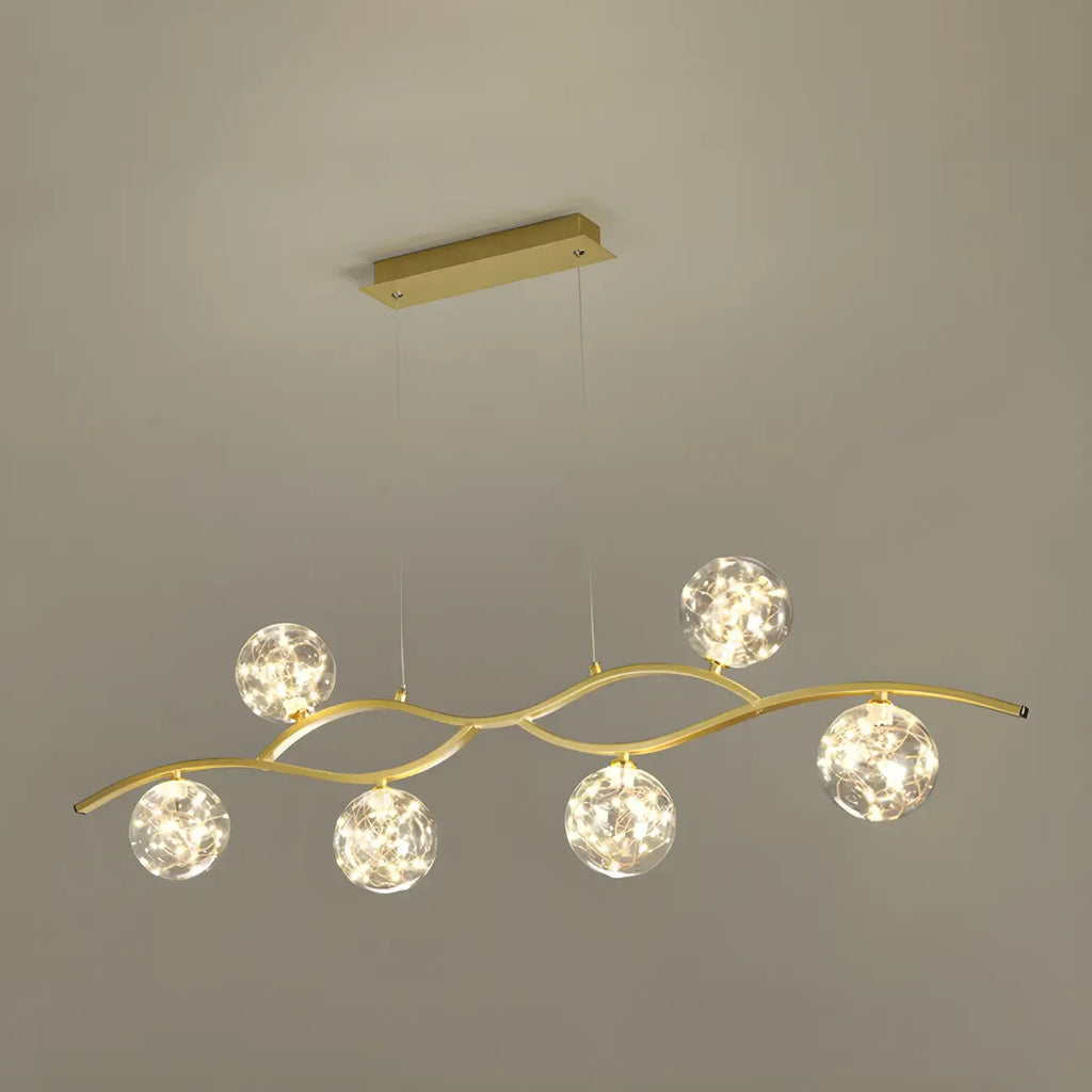Modern Adjustable Clear Glass LED Pendant Light