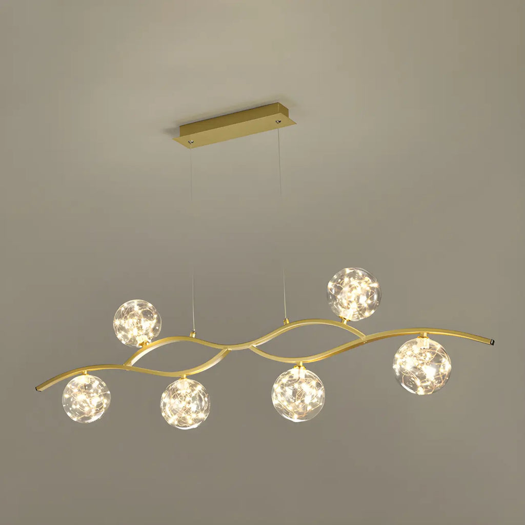 Modern Adjustable Clear Glass LED Pendant Light
