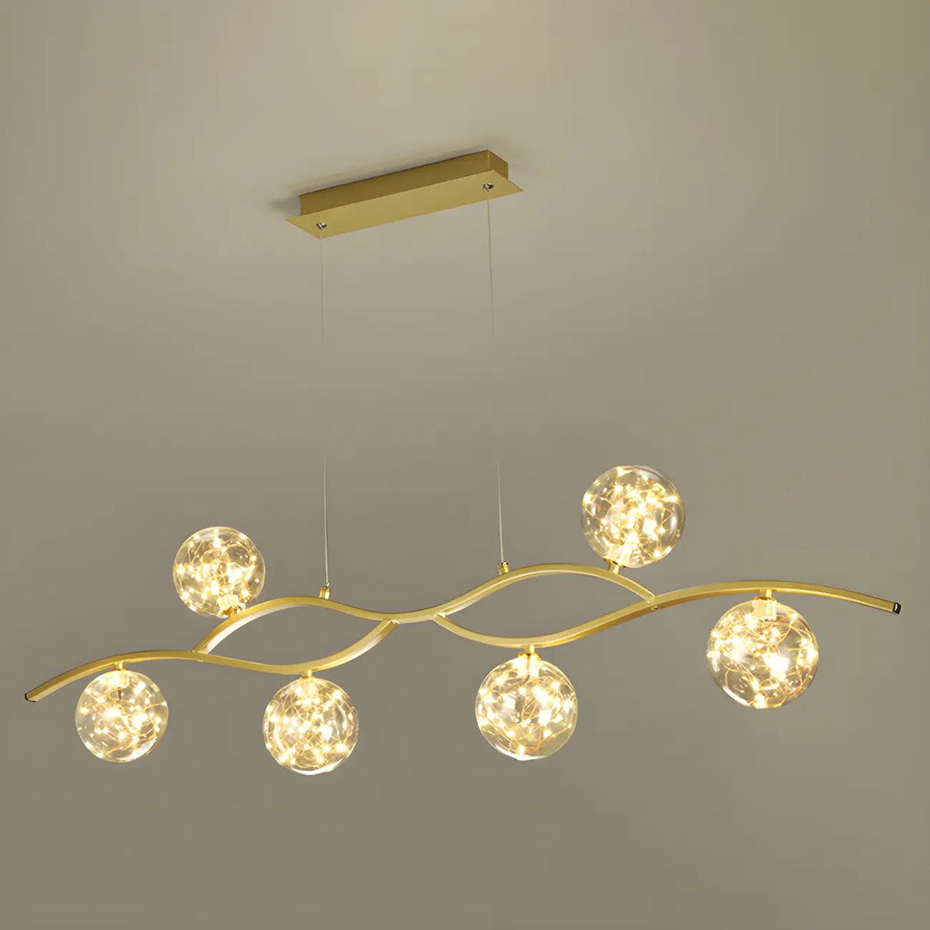 Modern Adjustable Clear Glass LED Pendant Light