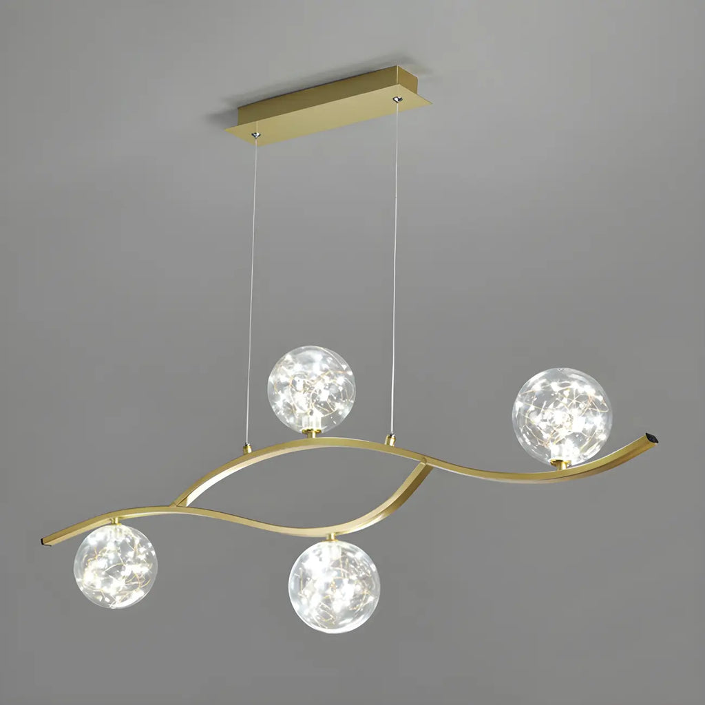 Modern Adjustable Clear Glass LED Pendant Light