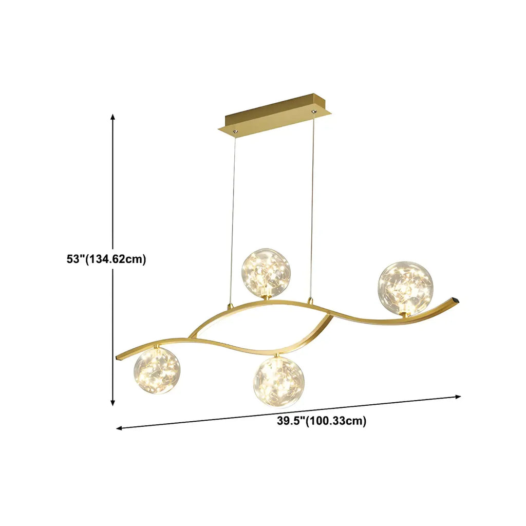 Modern Adjustable Clear Glass LED Pendant Light