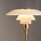 HomeyFad Post-Modern Tiered LED Table Lamp with Built-In Power