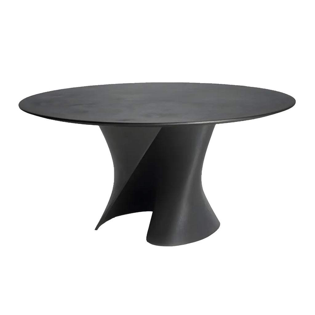 Solid Color Abstract Modern Round Wood Coffee Table