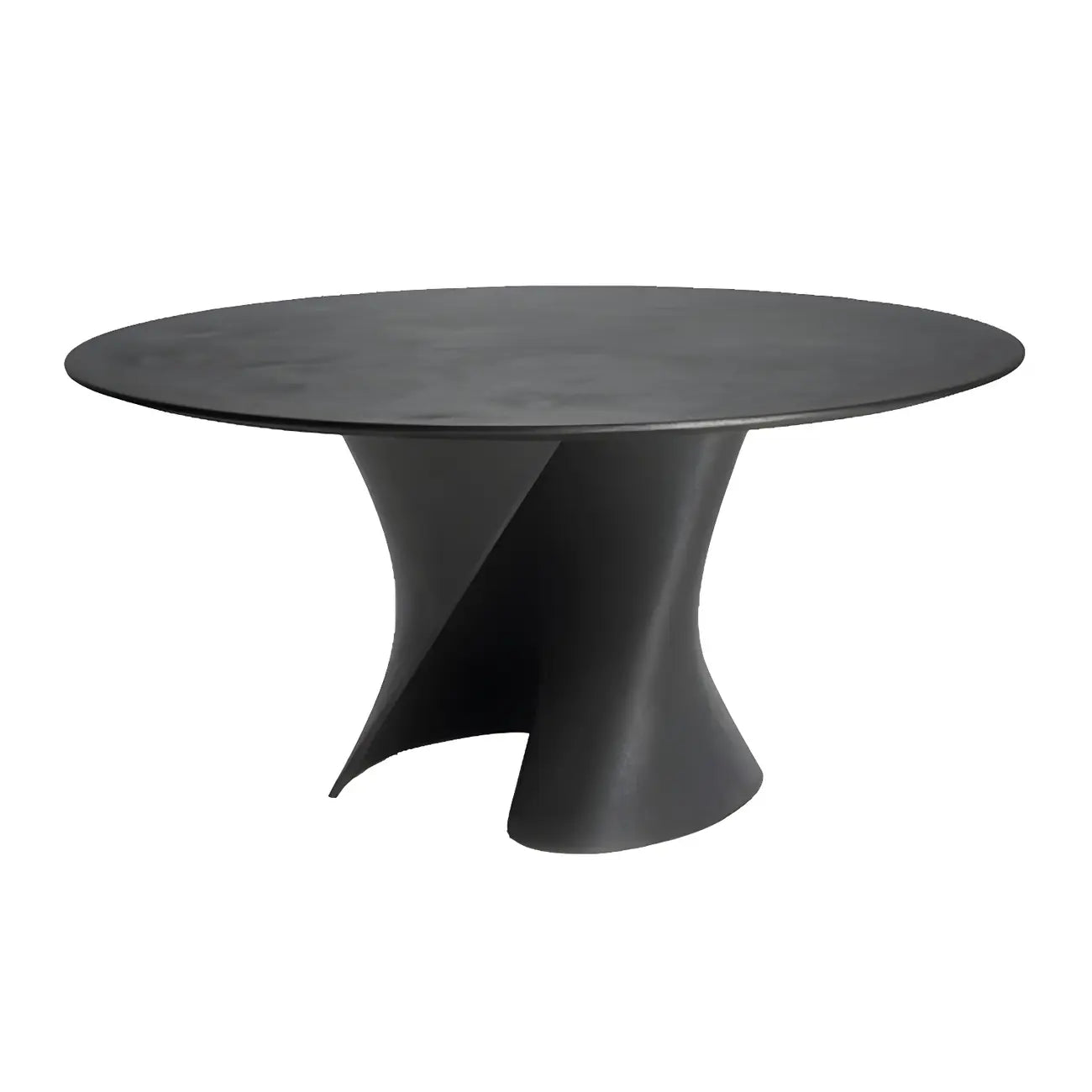 Solid Color Abstract Modern Round Wood Coffee Table
