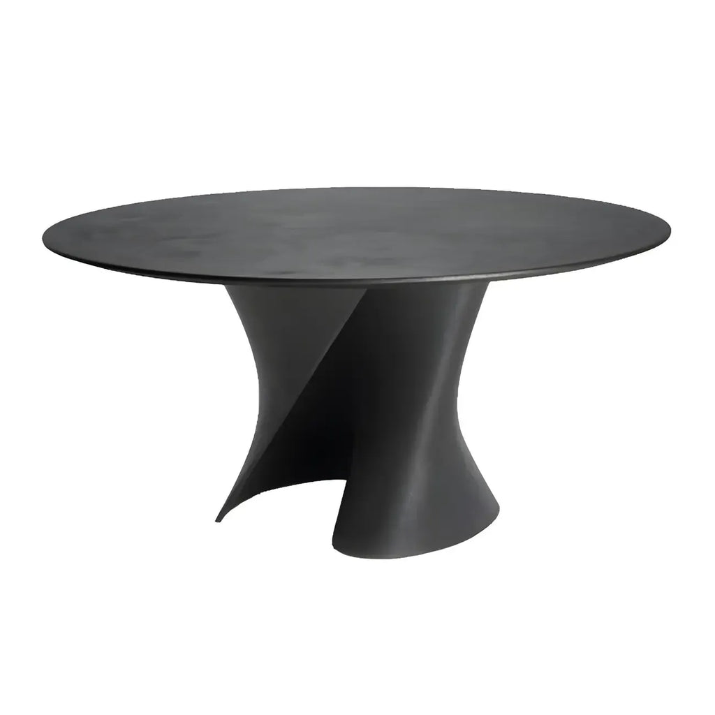 Solid Color Abstract Modern Round Wood Coffee Table