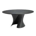 Solid Color Abstract Modern Round Wood Coffee Table