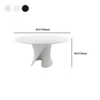 Solid Color Abstract Modern Round Wood Coffee Table