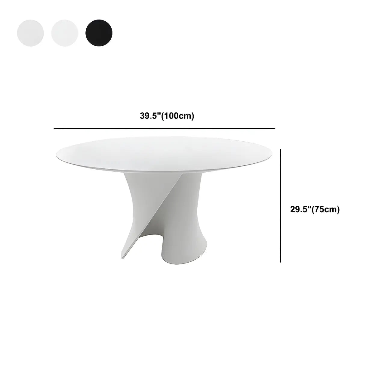 Solid Color Abstract Modern Round Wood Coffee Table