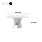 Solid Color Abstract Modern Round Wood Coffee Table