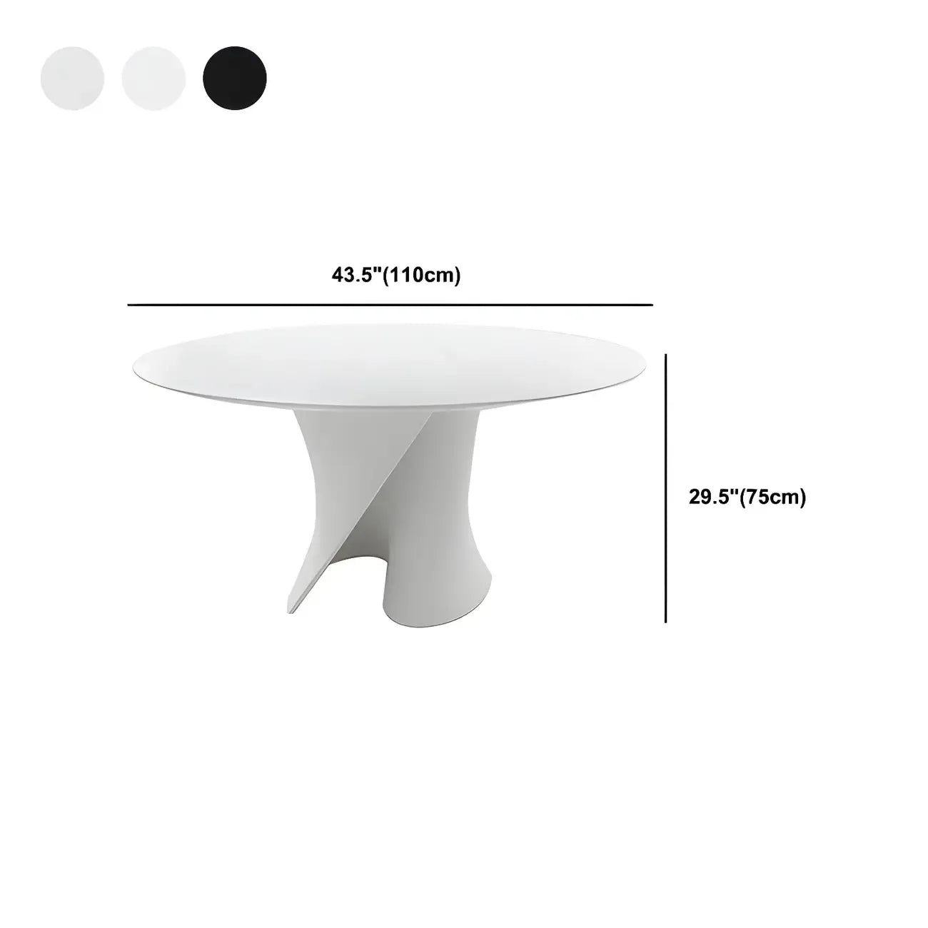 Solid Color Abstract Modern Round Wood Coffee Table