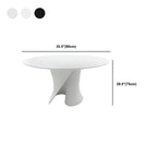 Solid Color Abstract Modern Round Wood Coffee Table