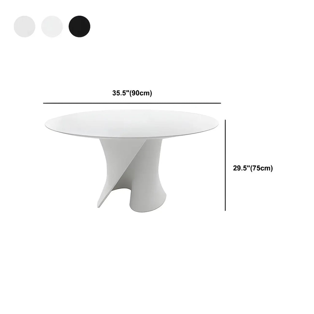 Solid Color Abstract Modern Round Wood Coffee Table