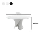 Solid Color Abstract Modern Round Wood Coffee Table