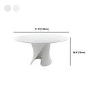 Solid Color Abstract Modern Round Wood Coffee Table