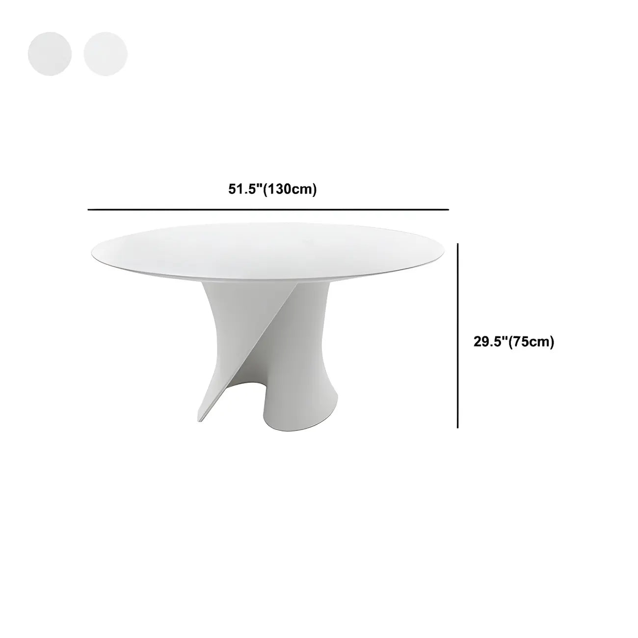 Solid Color Abstract Modern Round Wood Coffee Table