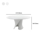 Solid Color Abstract Modern Round Wood Coffee Table