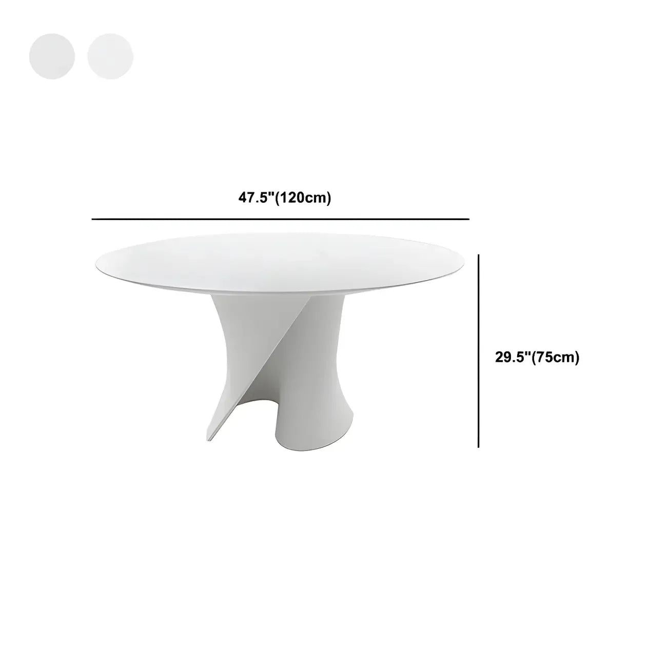 Solid Color Abstract Modern Round Wood Coffee Table
