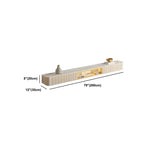 71 Beige Stone Floating TV Stand with Cable Management