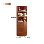 Contemporary White Wood Corner Bookcase with Cabinet