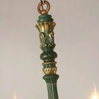 Traditional Adjustable 6-light Empire Wood Candelabra Chandelier