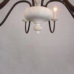 Traditional Adjustable 6-light Empire Wood Candelabra Chandelier