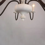 Traditional Adjustable 6-light Empire Wood Candelabra Chandelier