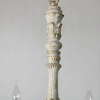 Traditional Adjustable 6-light Empire Wood Candelabra Chandelier