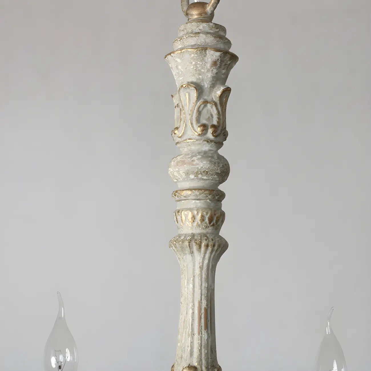 Traditional Adjustable 6-light Empire Wood Candelabra Chandelier