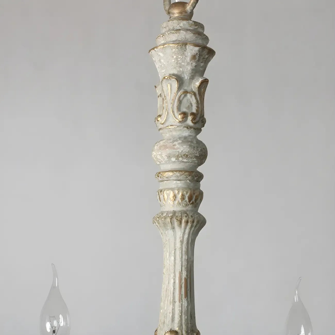 Traditional Adjustable 6-light Empire Wood Candelabra Chandelier