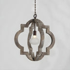 Classic Traditional Quatrefoil Wooden Candelabra Chandelier