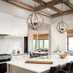 Classic Traditional Quatrefoil Wooden Candelabra Chandelier