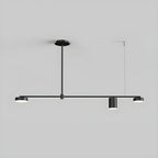 Modern Adjustable Black Linear Kitchen Island Light