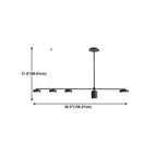 Modern Adjustable Black Linear Kitchen Island Light