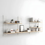 3-Shelf Nut-Brown Wall-Mounted Wood Open Bookcase
