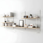 3-Shelf Nut-Brown Wall-Mounted Wood Open Bookcase