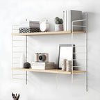 3-Shelf Nut-Brown Wall-Mounted Wood Open Bookcase