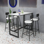 Modern Metal Base Bar Height Table for Indoor Dining
