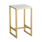 Modern Metal Base Bar Height Table for Indoor Dining