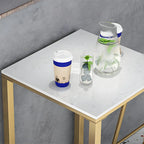 Modern Metal Base Bar Height Table for Indoor Dining